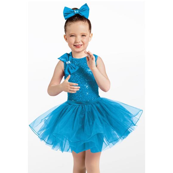Weissman Showtime Strolling 13178  Pageant/Dance Little TuTu Child Xsmall BLUE - Picture 1 of 4